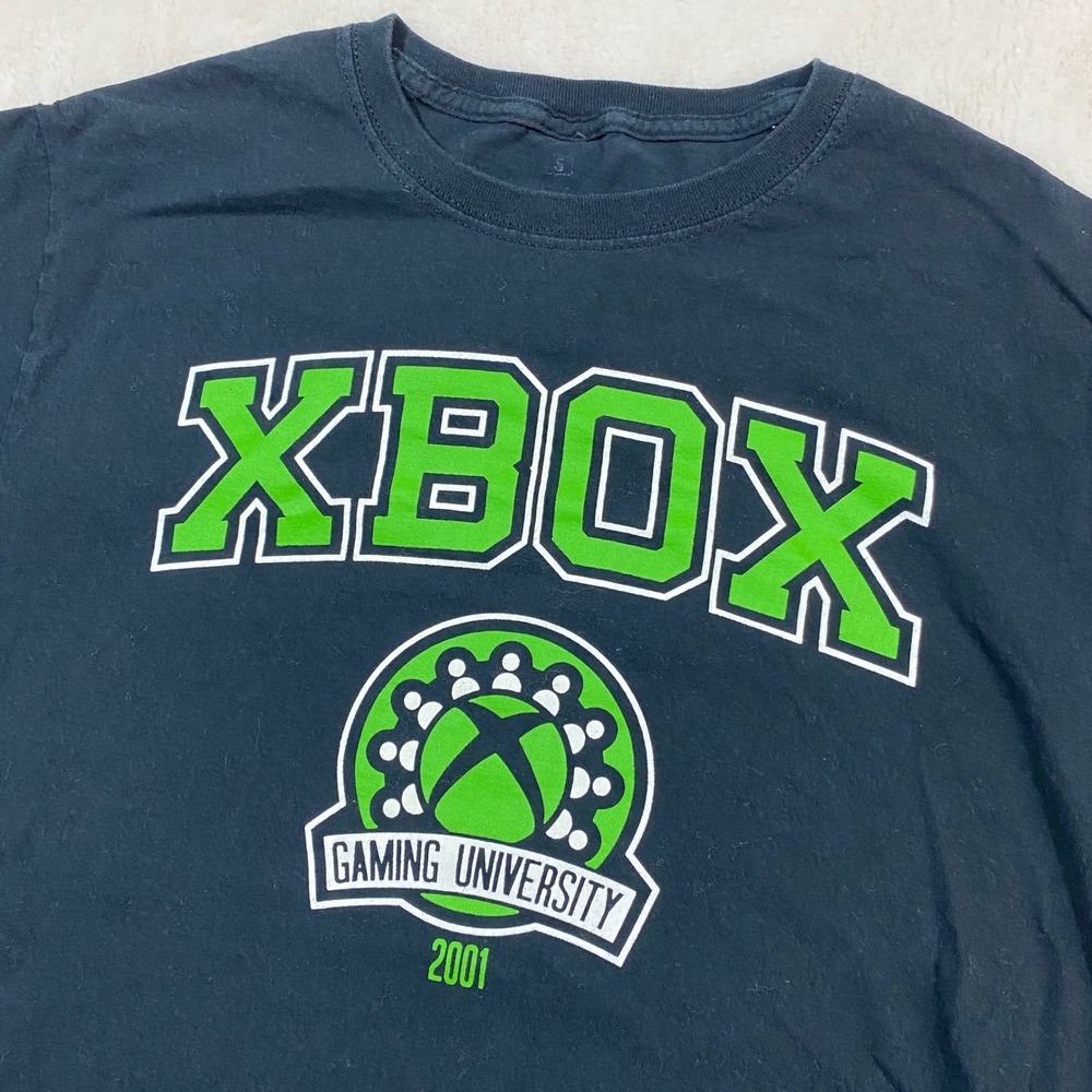 Xbox Gaming University T-Shirt Graphic Tee Short Sleeve Black
